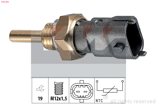 Senzor,temperatura lichid de racire 530 264 KW